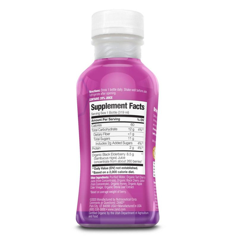 Zand Naturals Immunity Drink - Elderberry with Honey - 4pk