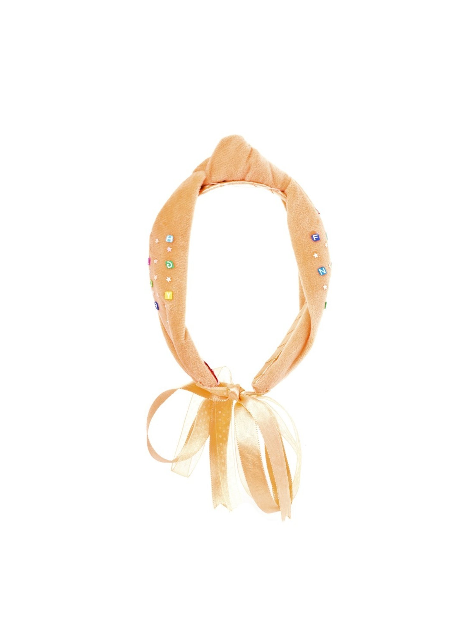 Choko Peach Embellished Hair Band