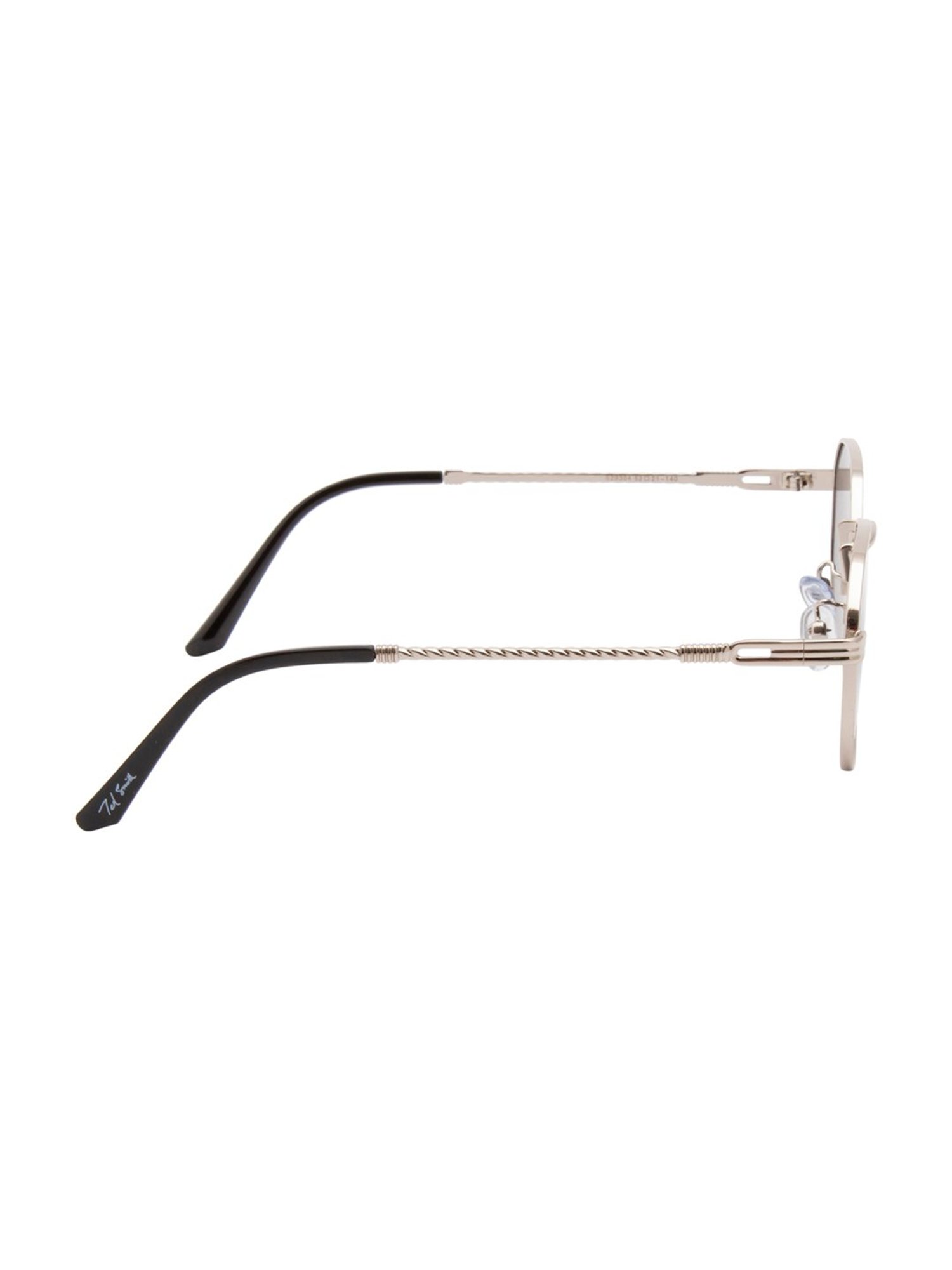 Ted Smith Dark Brown Hexagon UV Protection Unisex Sunglasses