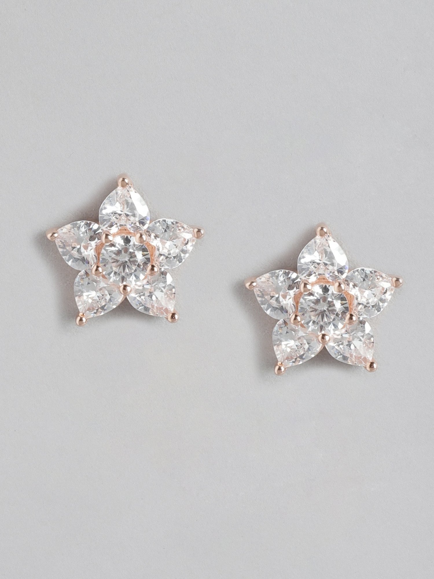 Zavya 92.5 Sterling Silver Stardust Sparkle Stud Earrings for Women
