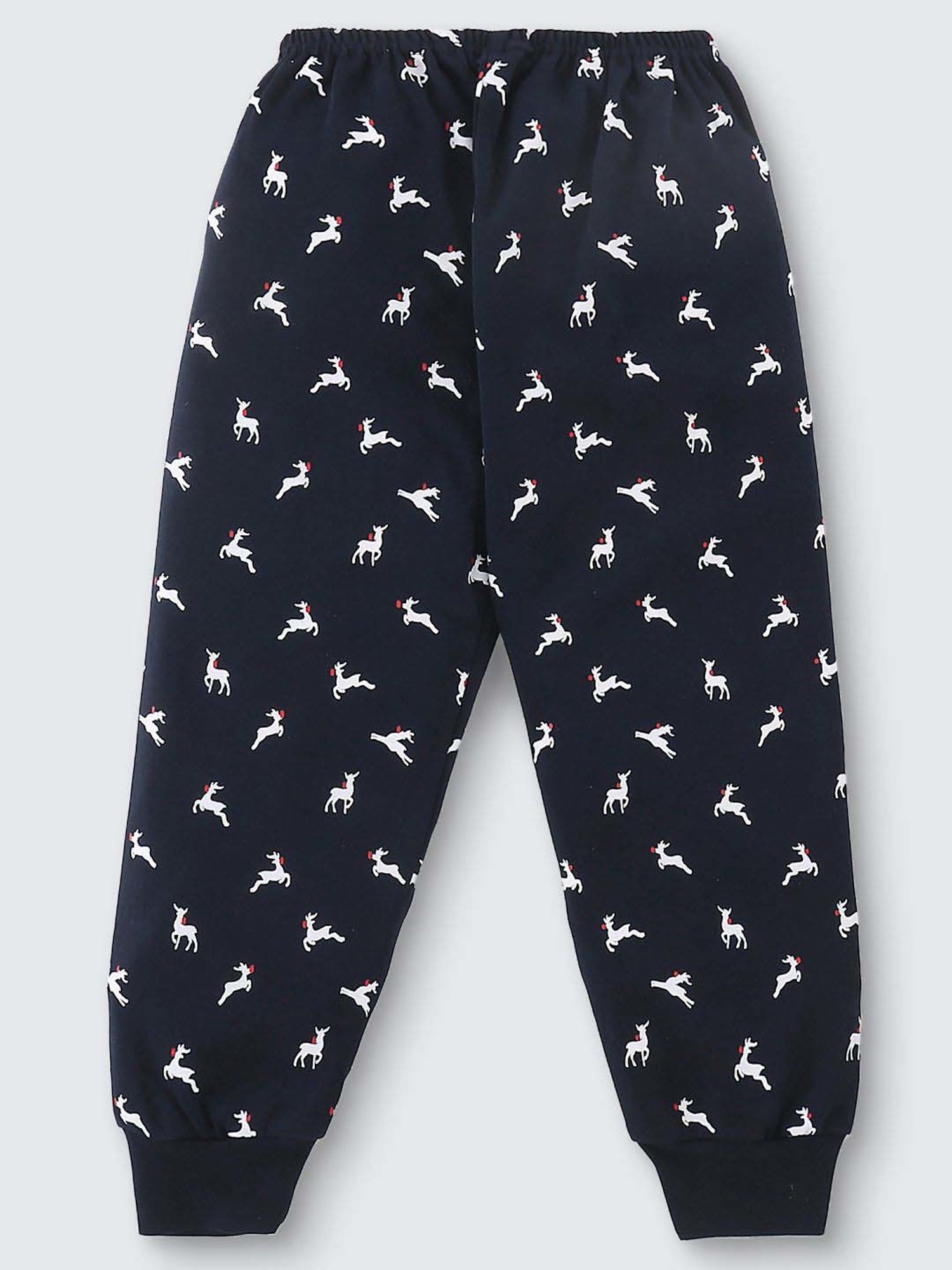 Nite Flite Boys Navy Cotton Printed Full Sleeves T-Shirt Set