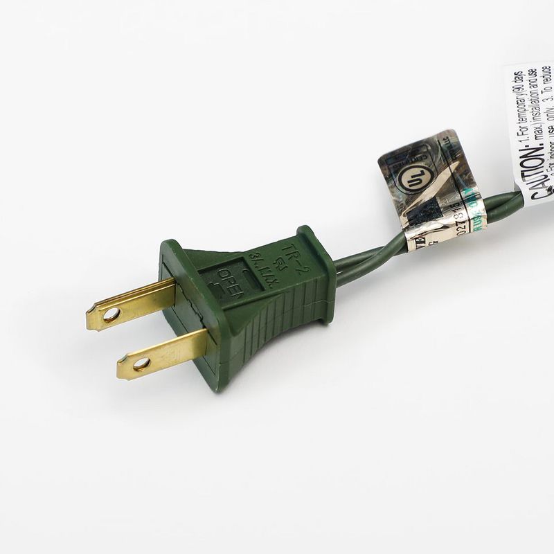 Home Heritage 9 Foot Pre-Lit Skinny Artificial Stanley Pencil Pine Christmas Tree with Multicolor Lights, Foldable Stand and Easy Assembly