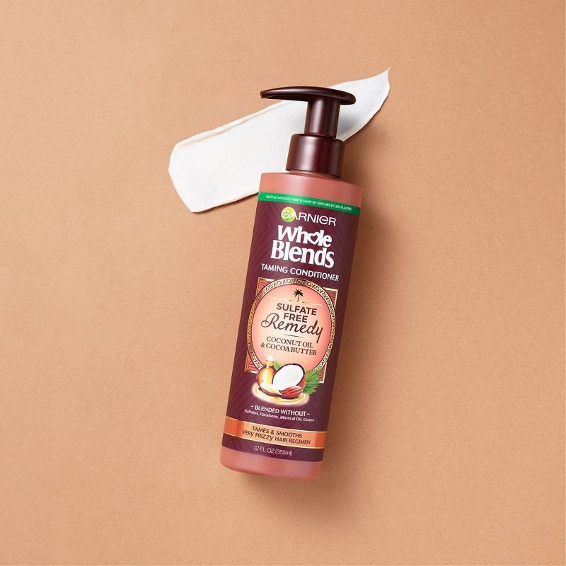 Garnier Whole Blends Sulfate Free Remedy Coconut Oil Conditioner for Frizzy Hair - 12 fl oz