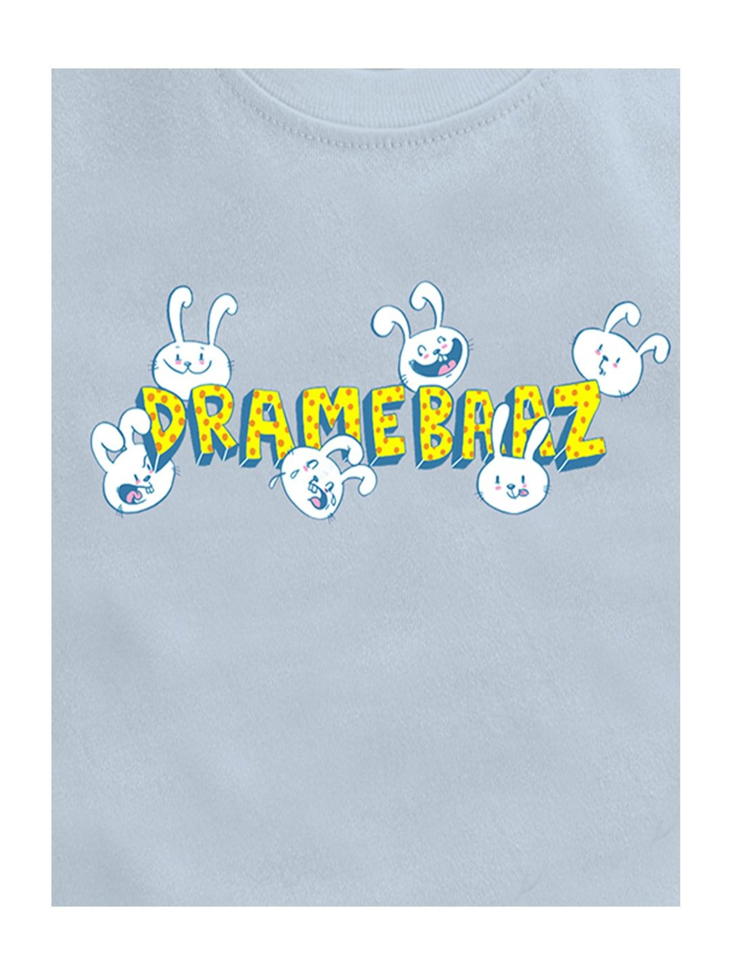 Zeezeezoo Kids Blue Dramebaaz Printed T-shirt