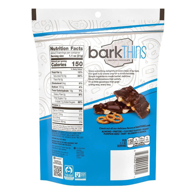 barkTHINS Sea Salt Dark Chocolate Pretzels - 10oz