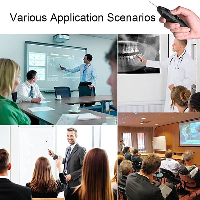 Wireless Presenter,  RF 2.4GHz Wireless Presenter Remote Presentation USB Control PowerPoint PPT Clicker