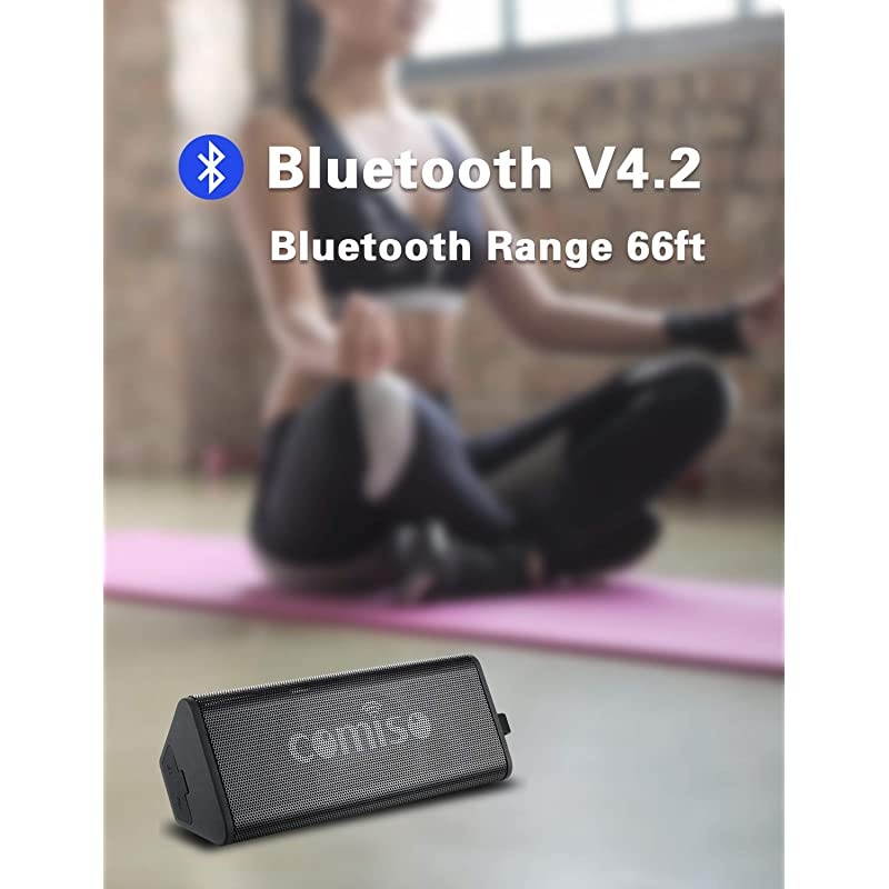 Bluetooth Speakers IPX7 Waterproof Wireless Portable Speaker Loud Crystal Clear Stereo Sound Rich Bass 20 Hour Playtime DualDriver Builtin Mic for Party Travel Outdoor Backyard Black