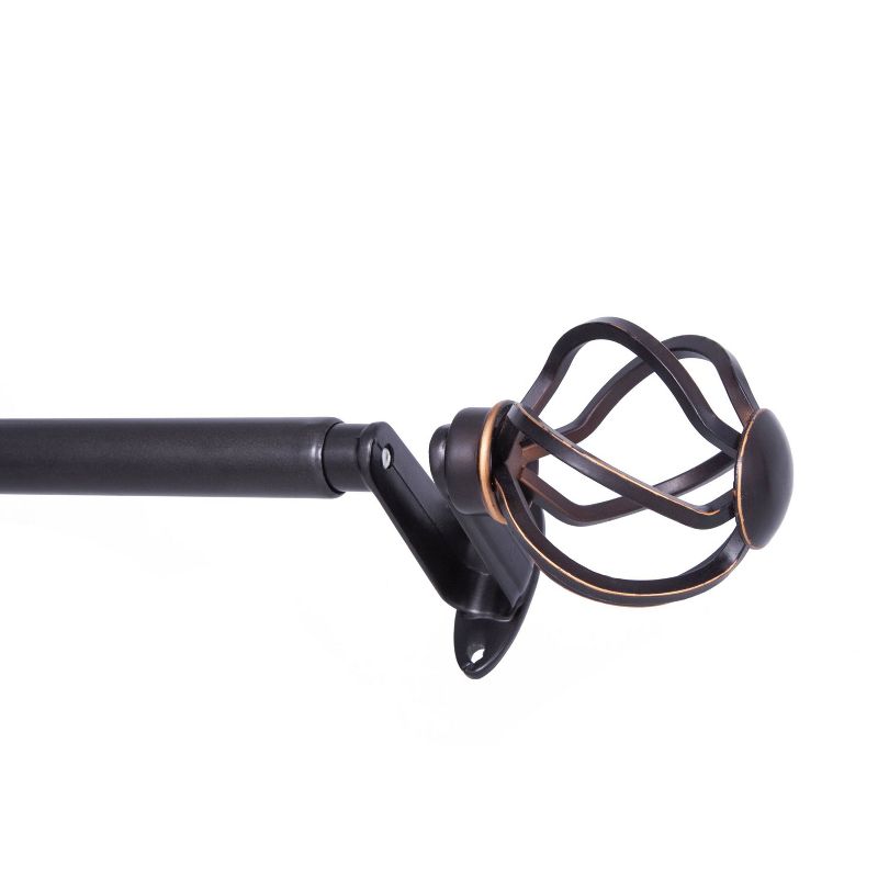 66"-120" Cage Decorative Room Darkening Curtain Rod Oil Rubbed Bronze - Sun Zero