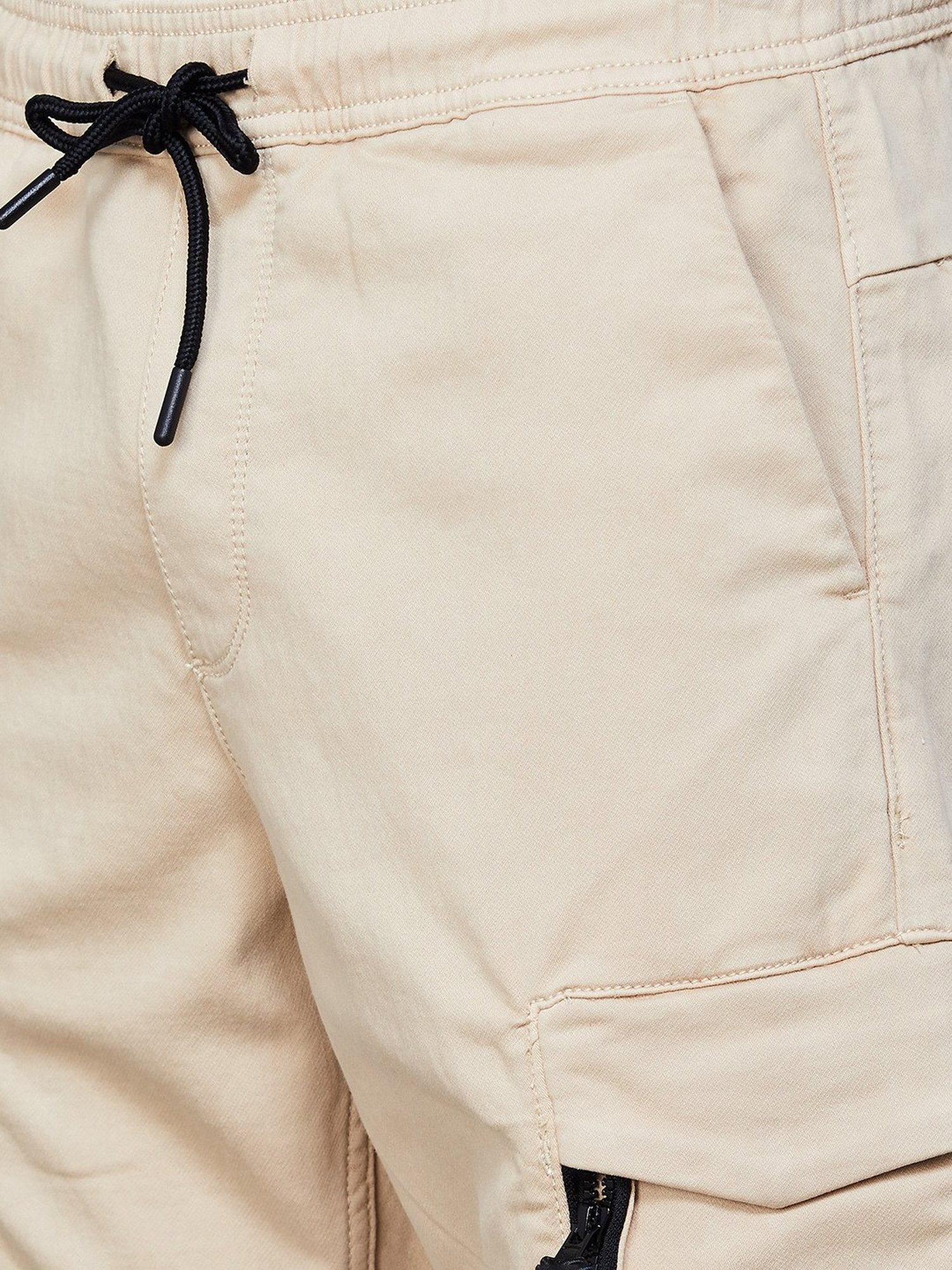 BOSSINI Beige Regular Fit Cargo Shorts