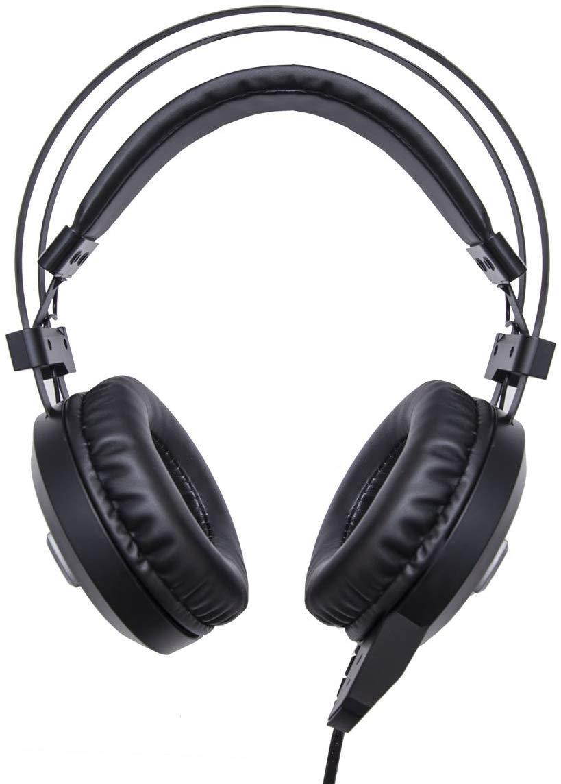 GamesterGear Falcon Over The Ear Stereo Pc Gaming Headset 3.5mm Surround Sound Audio with Omnidirectional Microphone - Led Lights - Volume Control