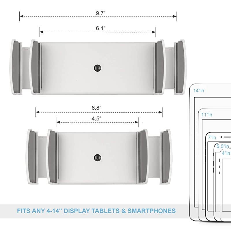 Professional Business POS Tablet Stand Flexible Tablet Mount for Home Office amp Commercial Desktop with 360&deg; Swivel Holders for Any 414quot Display Tablets or Cell Phones Silver