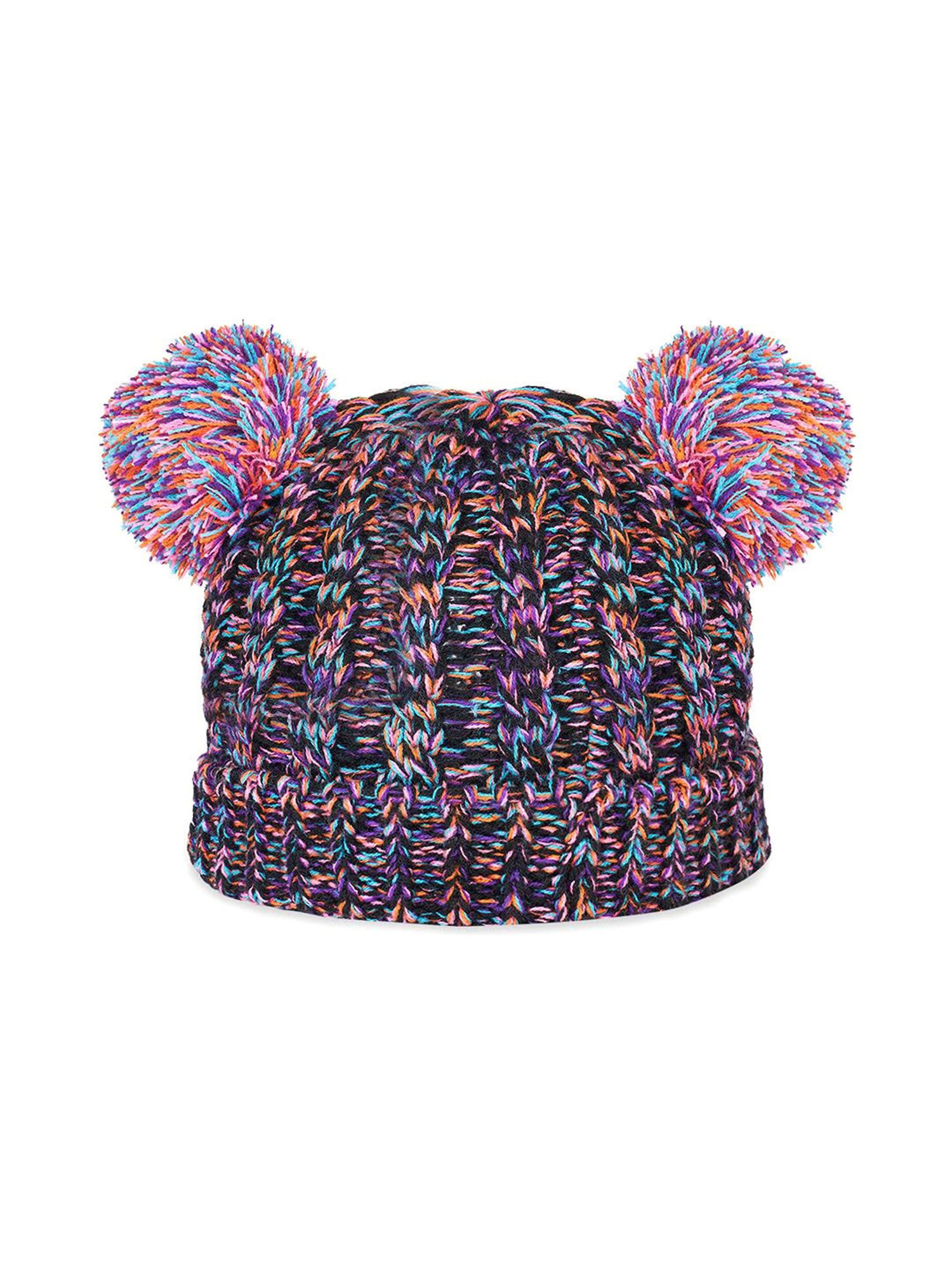 Pantaloons Junior Multicoloured Woven Bobble Hat