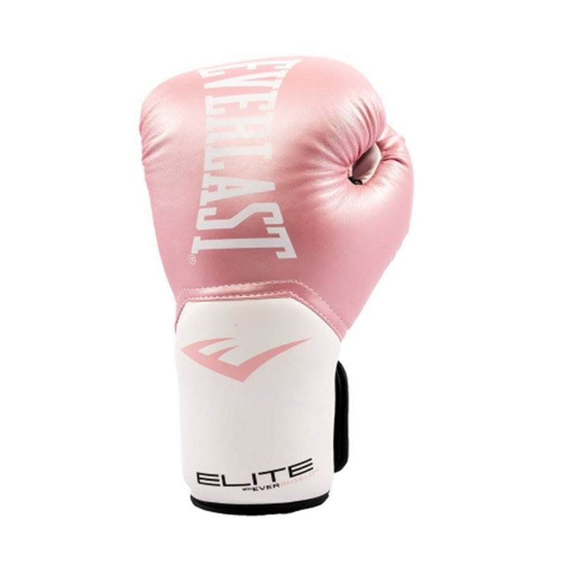Everlast Pro Style Elite Exercise Workout Training Boxing Gloves for Sparring, Heavy Bag and Mitt Work, Size 12 Ounces, Pink/White