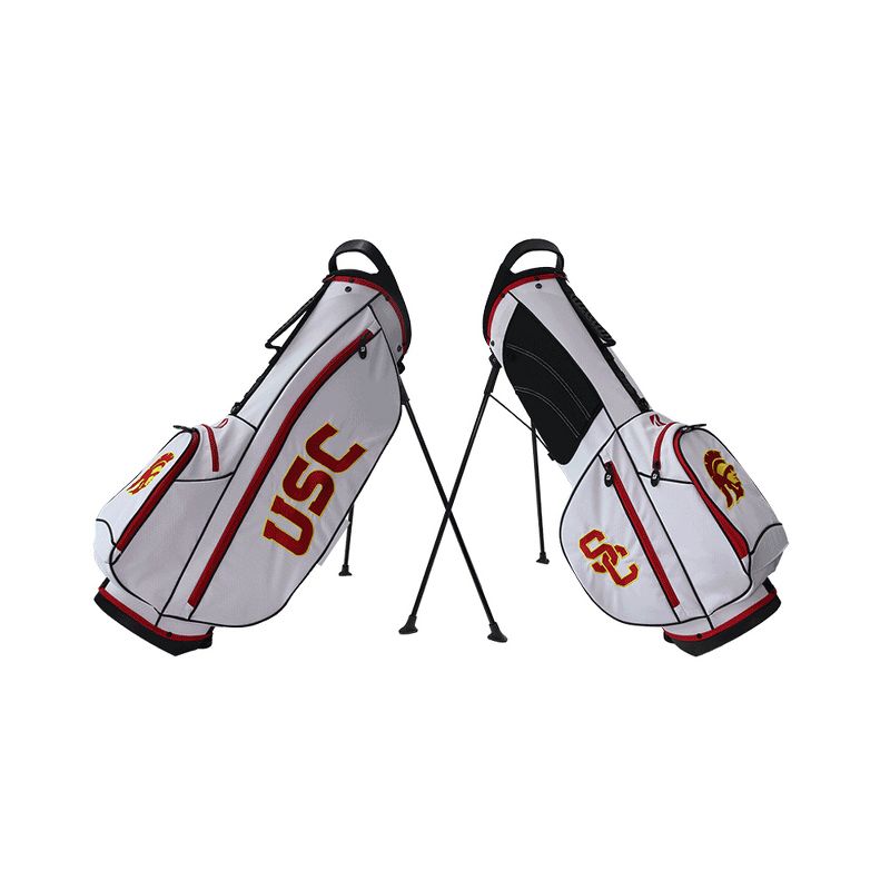 Bridgestone 2019 Collegiate University NCAA 9 In 4 Way Stand Lightweight Golf Bag with Carry Handle, USC