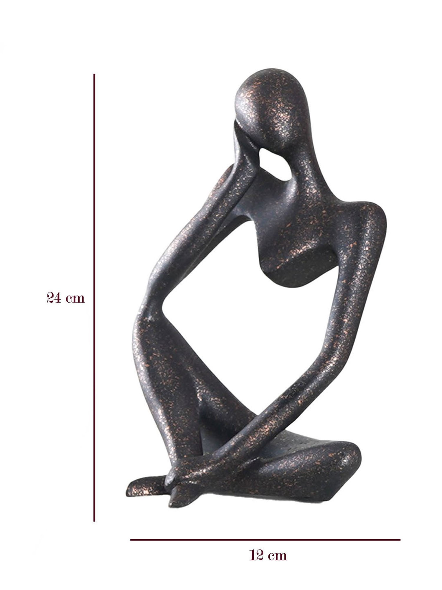 The Artment Abstract Antique Bronze Style 1 Thought Thinker Showpiece