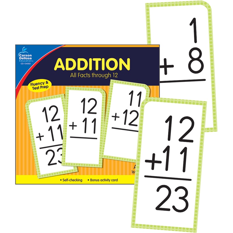 CARSON DELLOSA EDUCATION (2 ST) ADDITION FACTS THRU 12 FLASH 134053BN
