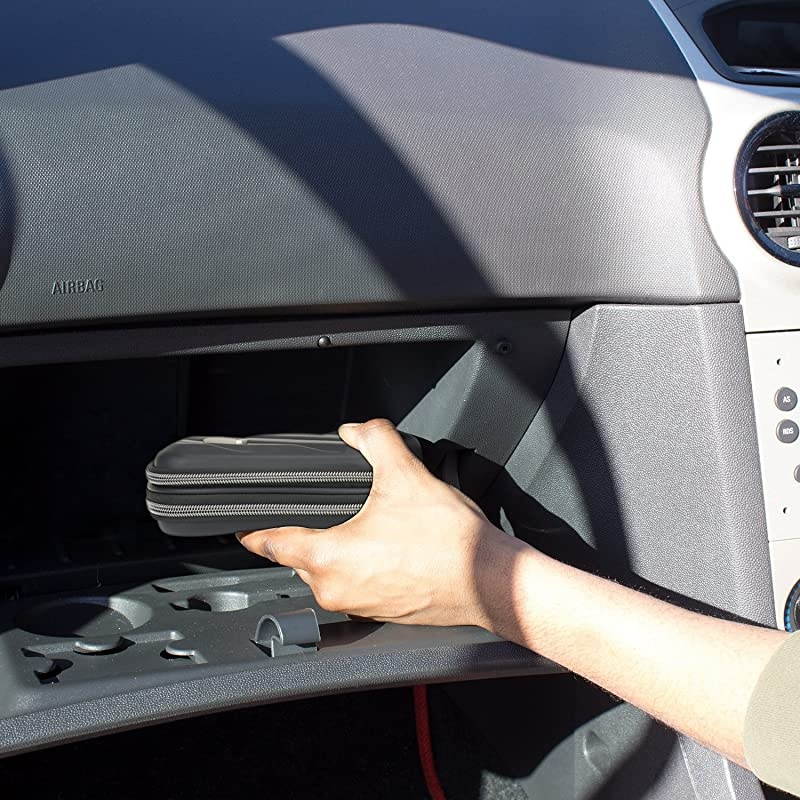 Electronics Organizer Travel Case Hard Gadget Accessories Storage Bag Double Layer Carrying Pouch for USB Cable SD Card USB Drive Hard Drive Phone Charger Earphone Black