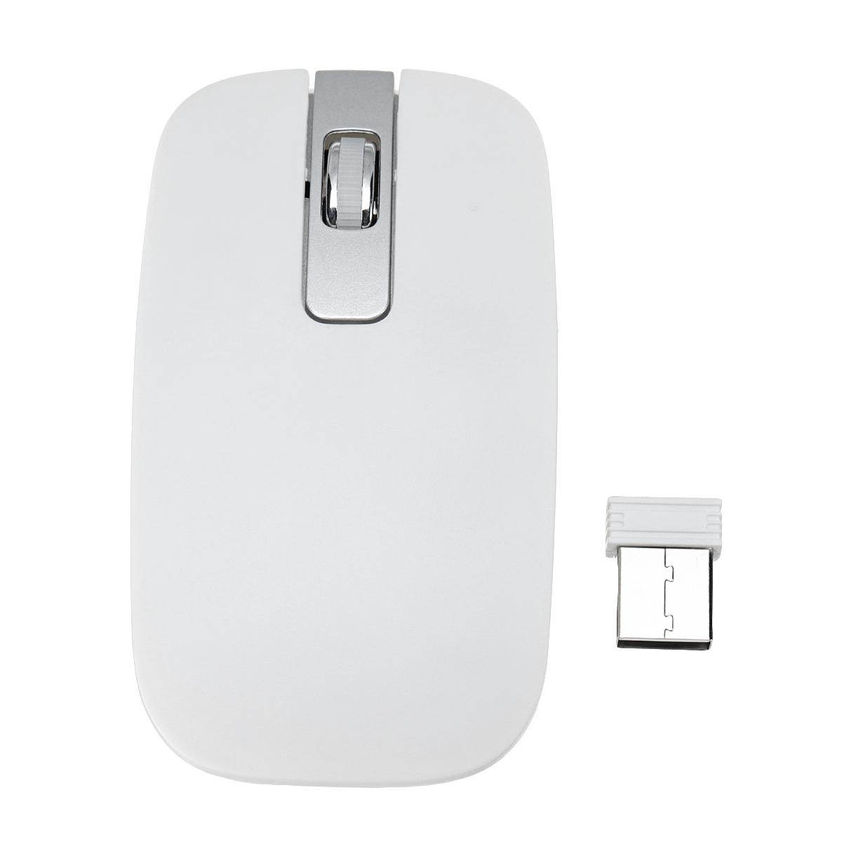 2.4Ghz Wireless Keyboard And Mouse Set For PC Macbook Smart Box TV Computer New - White (white)