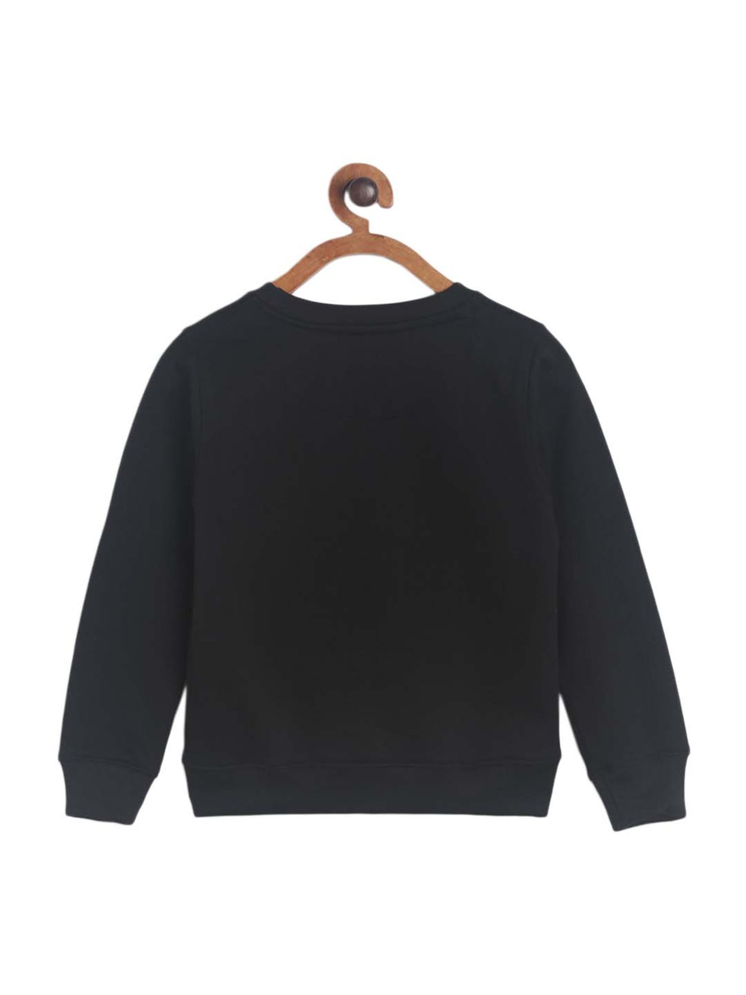 Tales & Stories Kids Black Regular Fit Sweatshirt