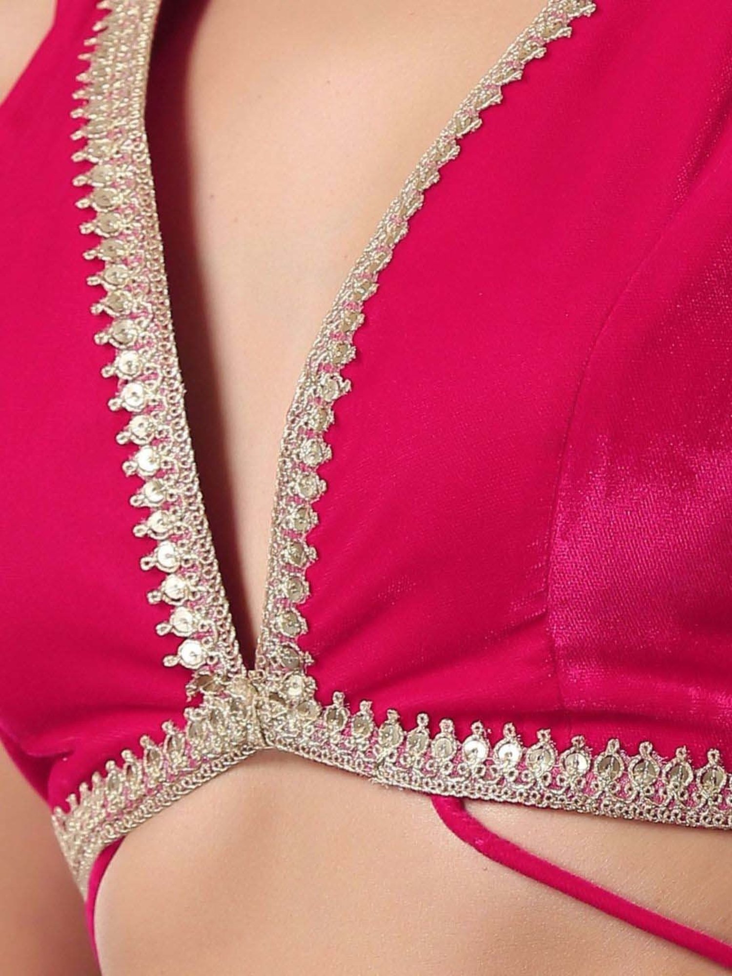 Swtantra Pink Plain Readymade Blouse