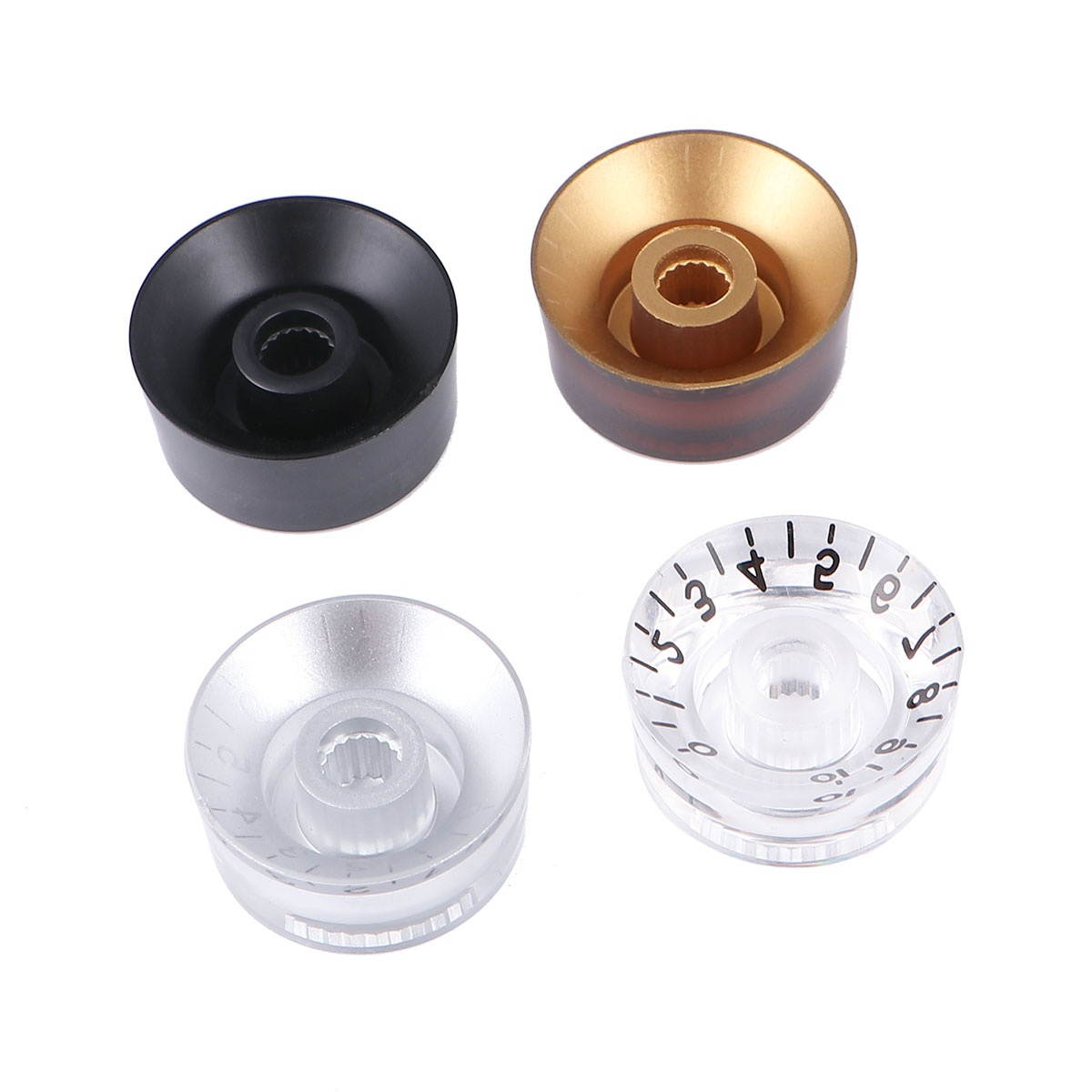4pcs Useful Plastic Volume Tone Control Plastic Knob Instrument Parts Accessory Instrument Supply for Guitar Bass