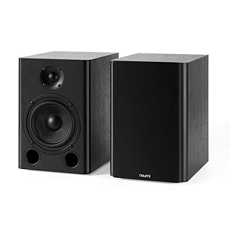 BS5 Passive Bookshelf Speakers, 5-Inch Woofer, 1-Inch Tweeter, Dark Wood, 1 Pair
