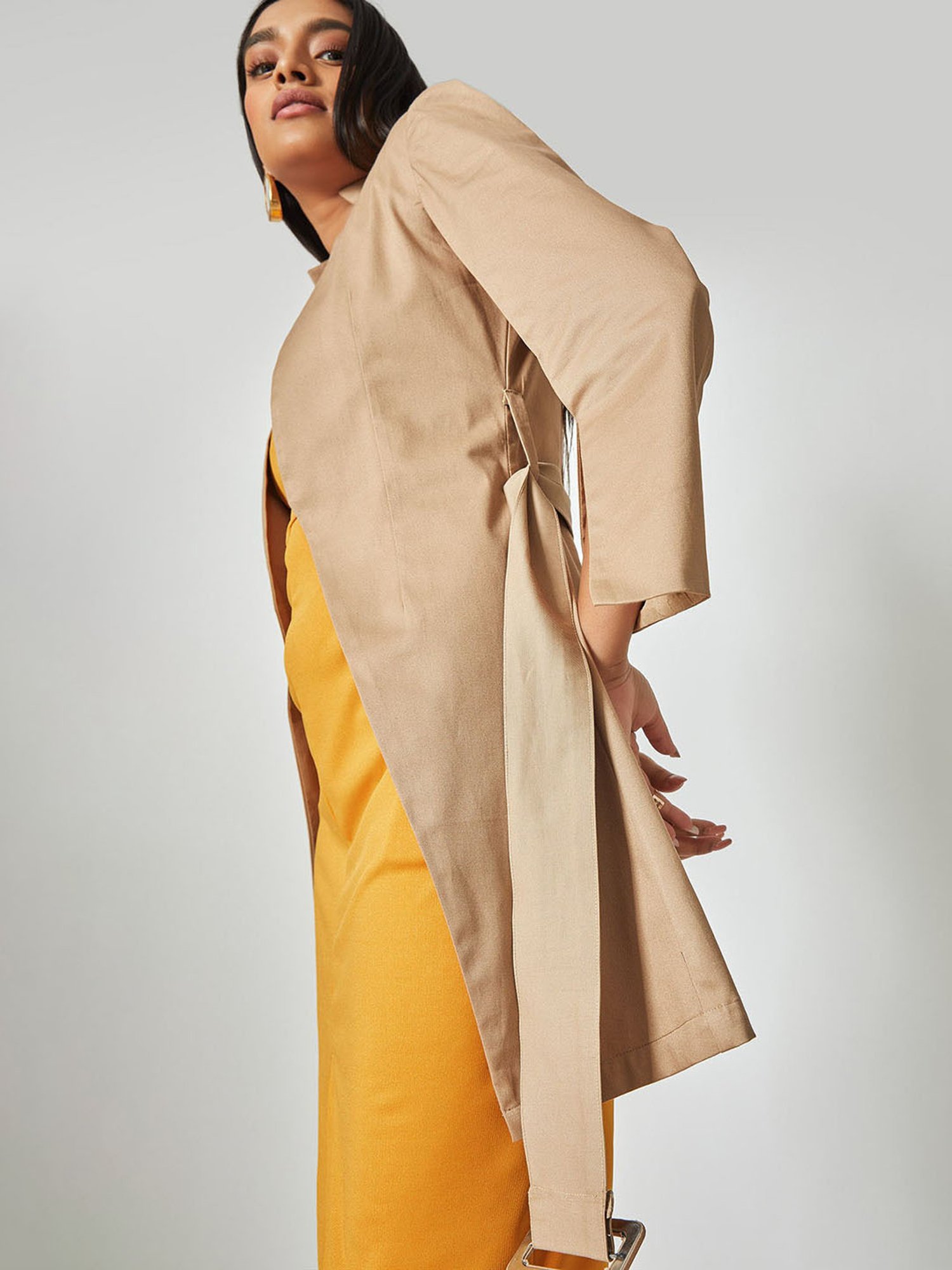 The Label Life Beige Longline Jacket