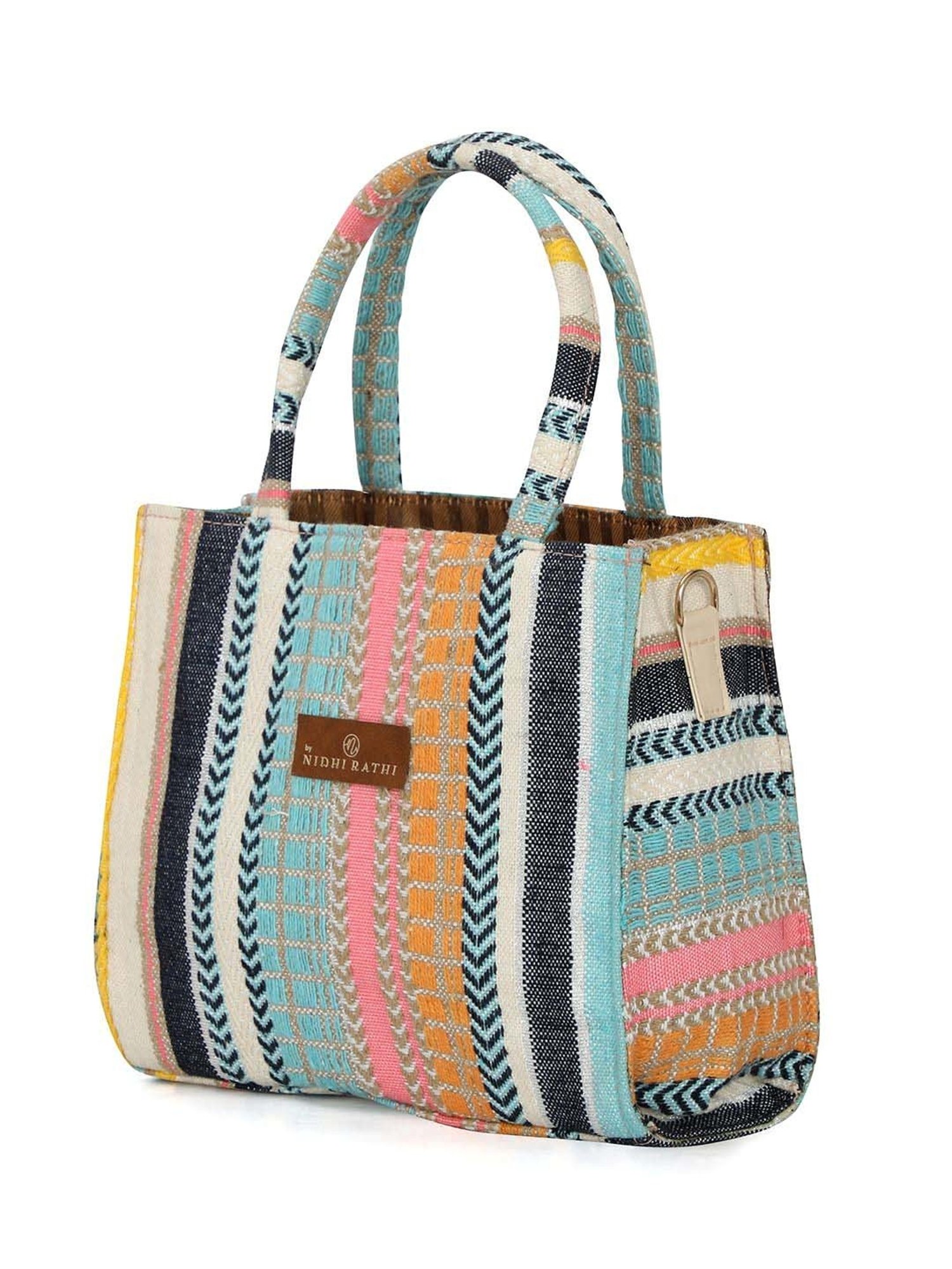 NR by Nidhi Rathi Multicolor Textured Medium Handbag