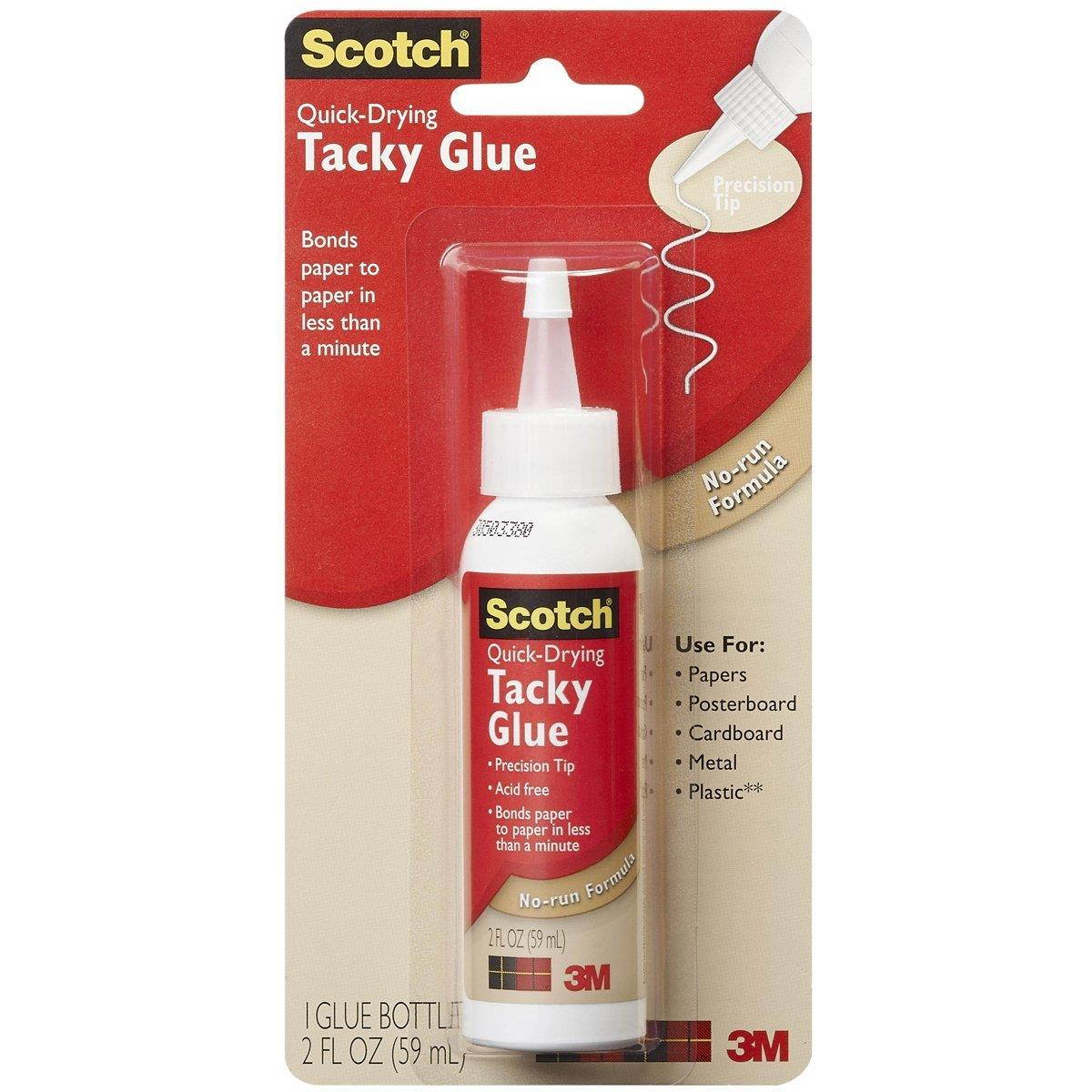 Scotch 051131851030 3M MMM6052 Quick Drying Tacky Glue 2 Ounces, 1 Pack,