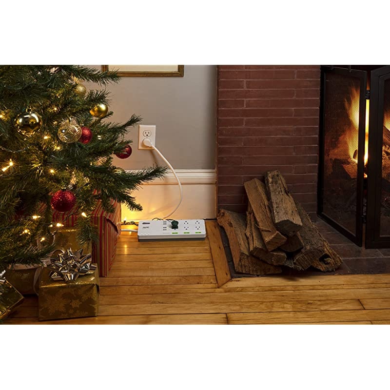 Smart Plug Wi-Fi Power Strip with USB Ports, PH6U4X32, 3 Smart Plugs that Work with Alexa, 6 Outlets Total, 2160 Joule Surge Protector Black