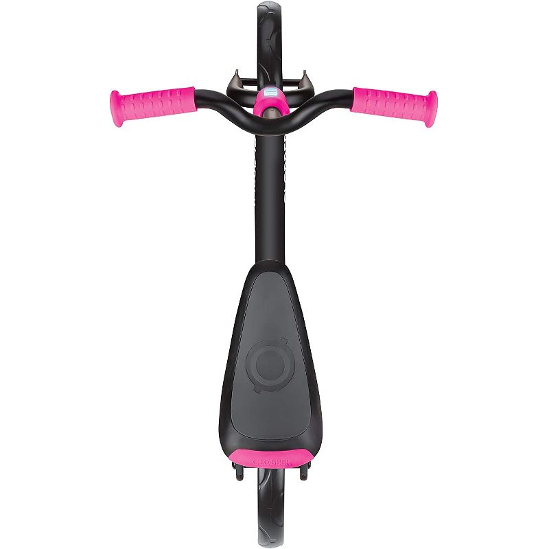 Globber GO BIKE Adjustable Balance Training Bicycle for Toddlers with No Pedals and Comfort Grips, Black and Pink