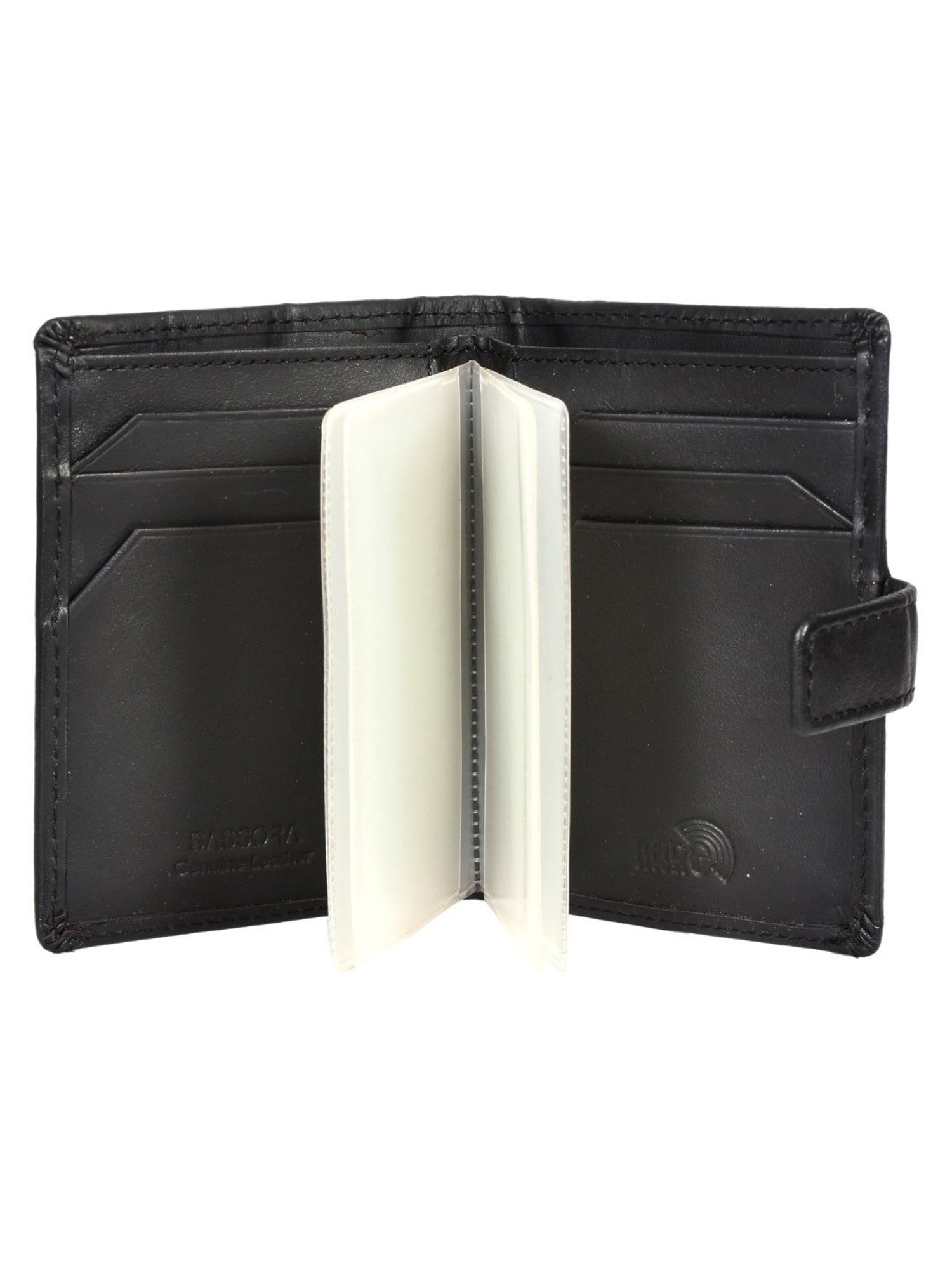 SASSORA JADE Black Leather Bi-Fold Wallet