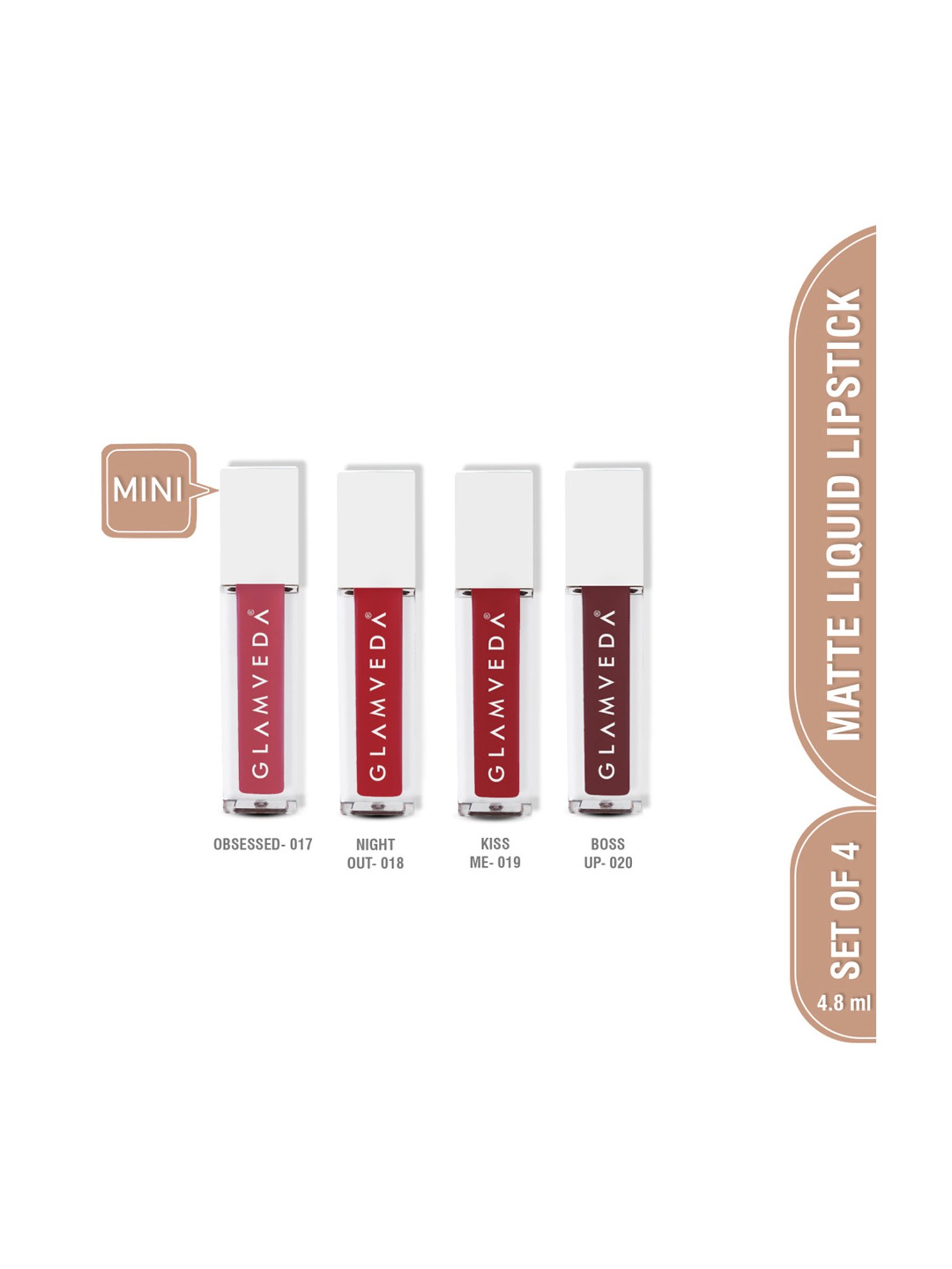 Glamveda Always On Matte Mini Liquid Lipstick Bridal Combo