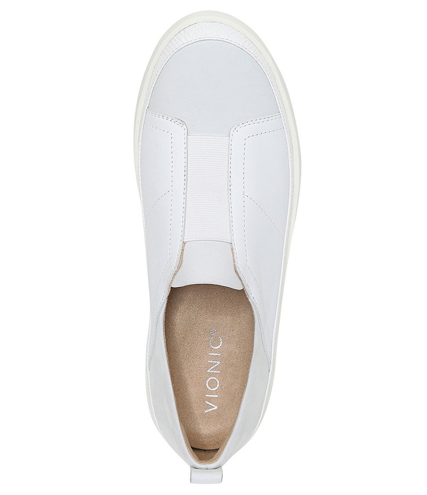 Vionic Zinah Leather Slip-On Sneakers