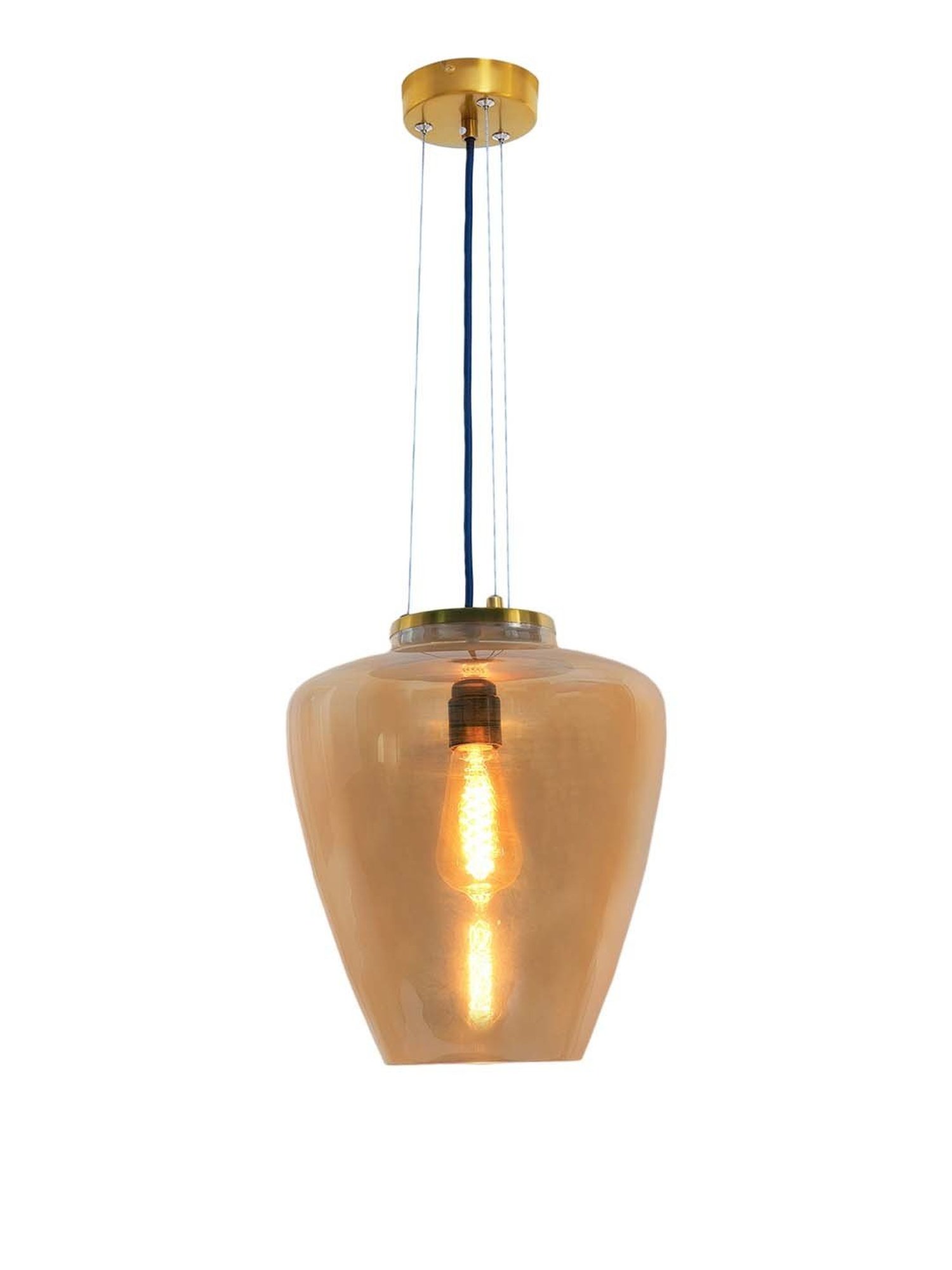 Kapoor E Illuminations 'Florien' Matt Gold Glass Hanging Light - Set of 1