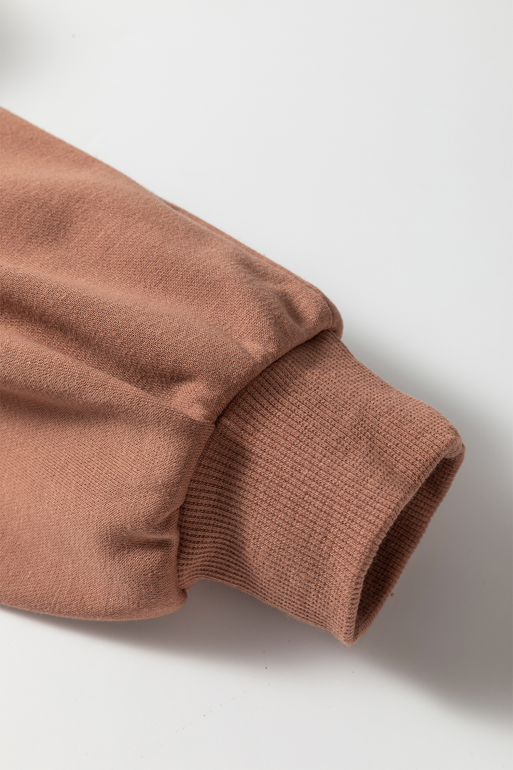 Straw Yellow Sequins COFFEE Loose Fit Sweatshirt and Shorts Set