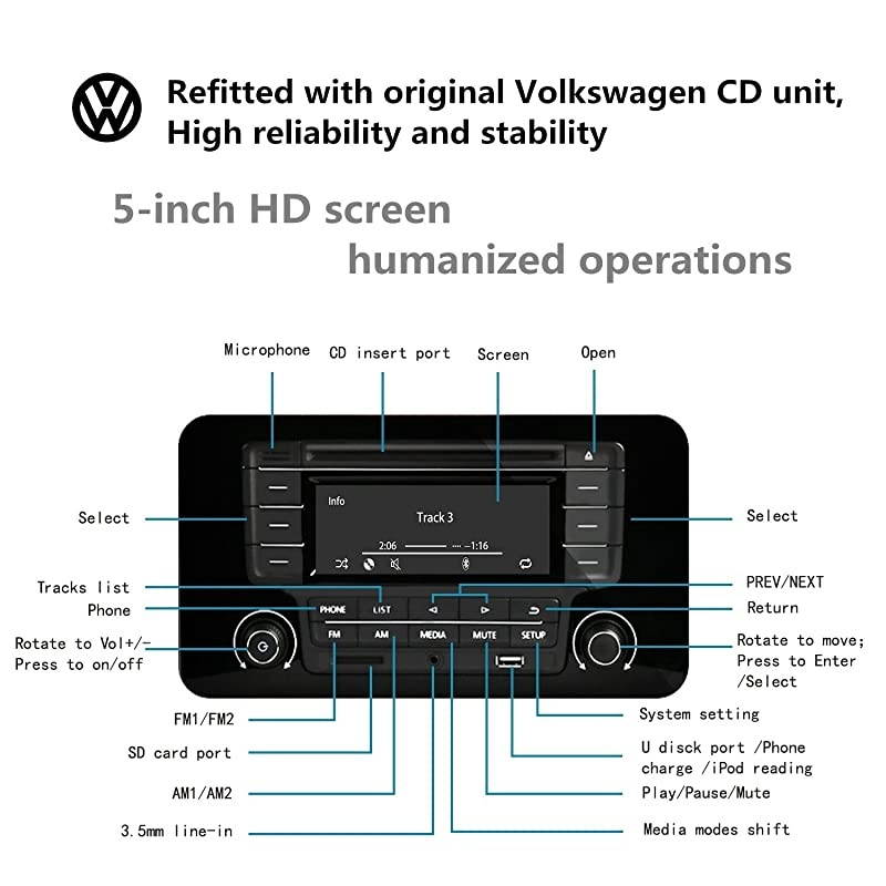 CD Player for Home with Bluetooth Wooden Stereo System Desktop Speakers FM Radio USB SD AUX Remote Control, 28-Inch Length 20-Pounds Weight