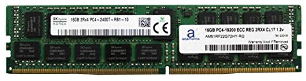 Adamanta 16GB (1x16GB) Server Memory Upgrade Compatible Compatible for Dell Poweredge, HP Apollo & HP Proliant Servers Hynix Original DDR4 2400MHZ PC4-19200 ECC Registered Chip 2Rx4 CL17 1.2v DRAM RAM