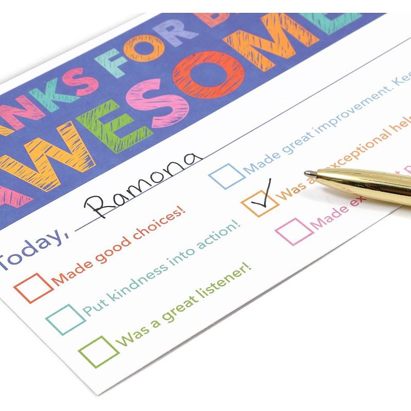100-Pack Student Motivational Teachers Postcards, Thanks for Being Awesome to Brighten Kids, 4x6