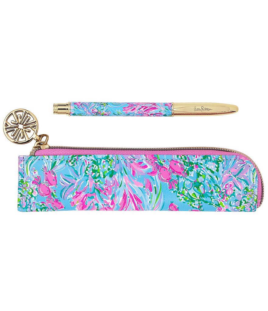 Lilly Pulitzer Best Fishes Ballpoint Pen with Pouch
