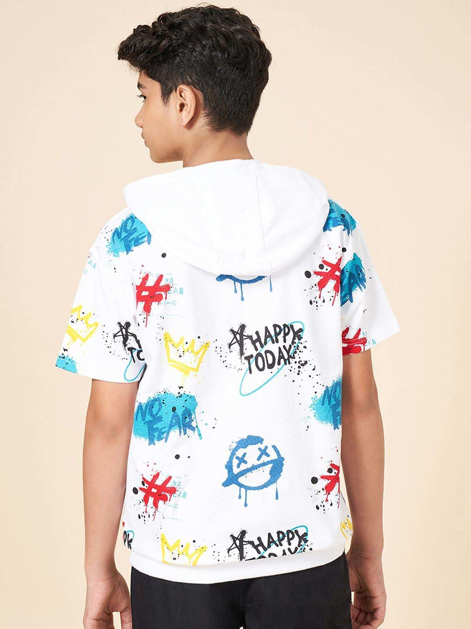 Coolsters by Pantaloons Boys Bright White Cotton Printed T-Shirts