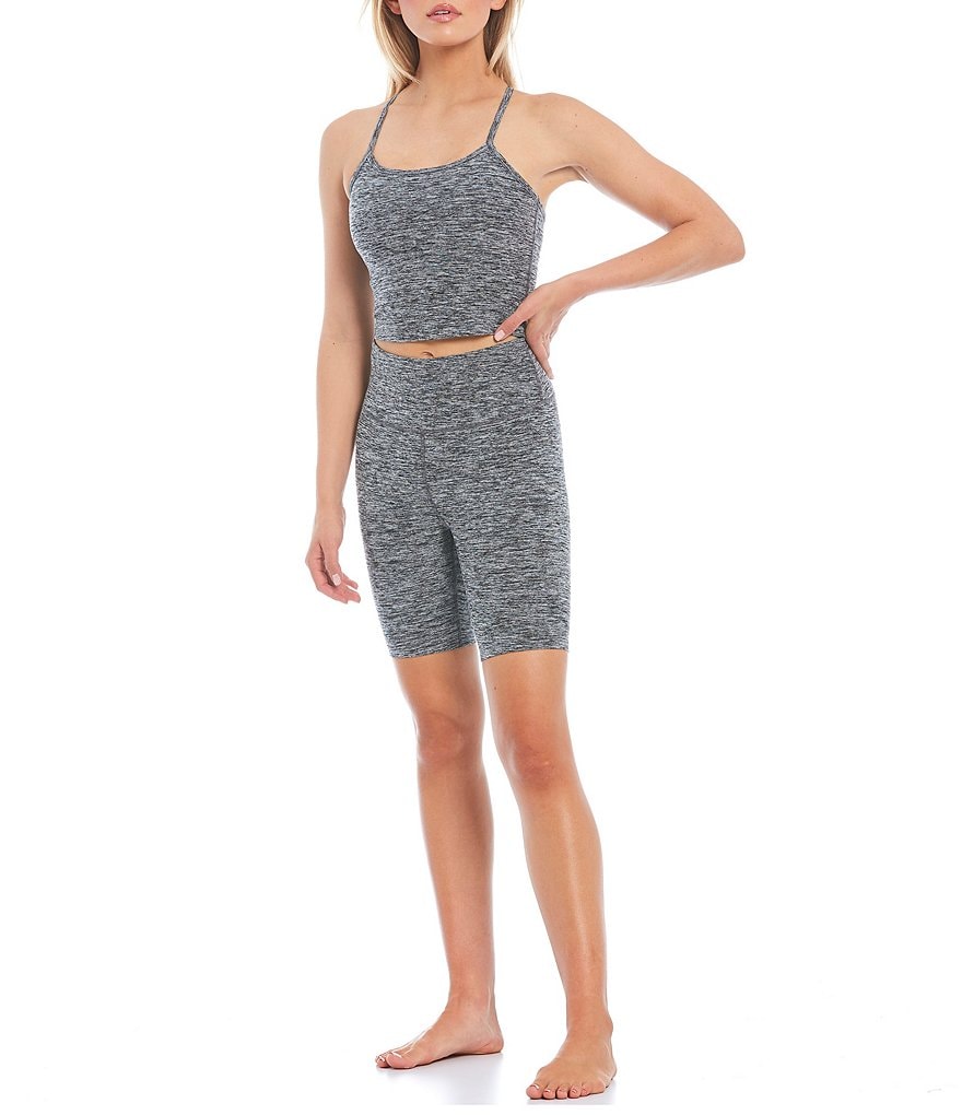 Jasmine & Ginger Seamless Jersey Knit Lounge Cropped Coordinating Lounge Top