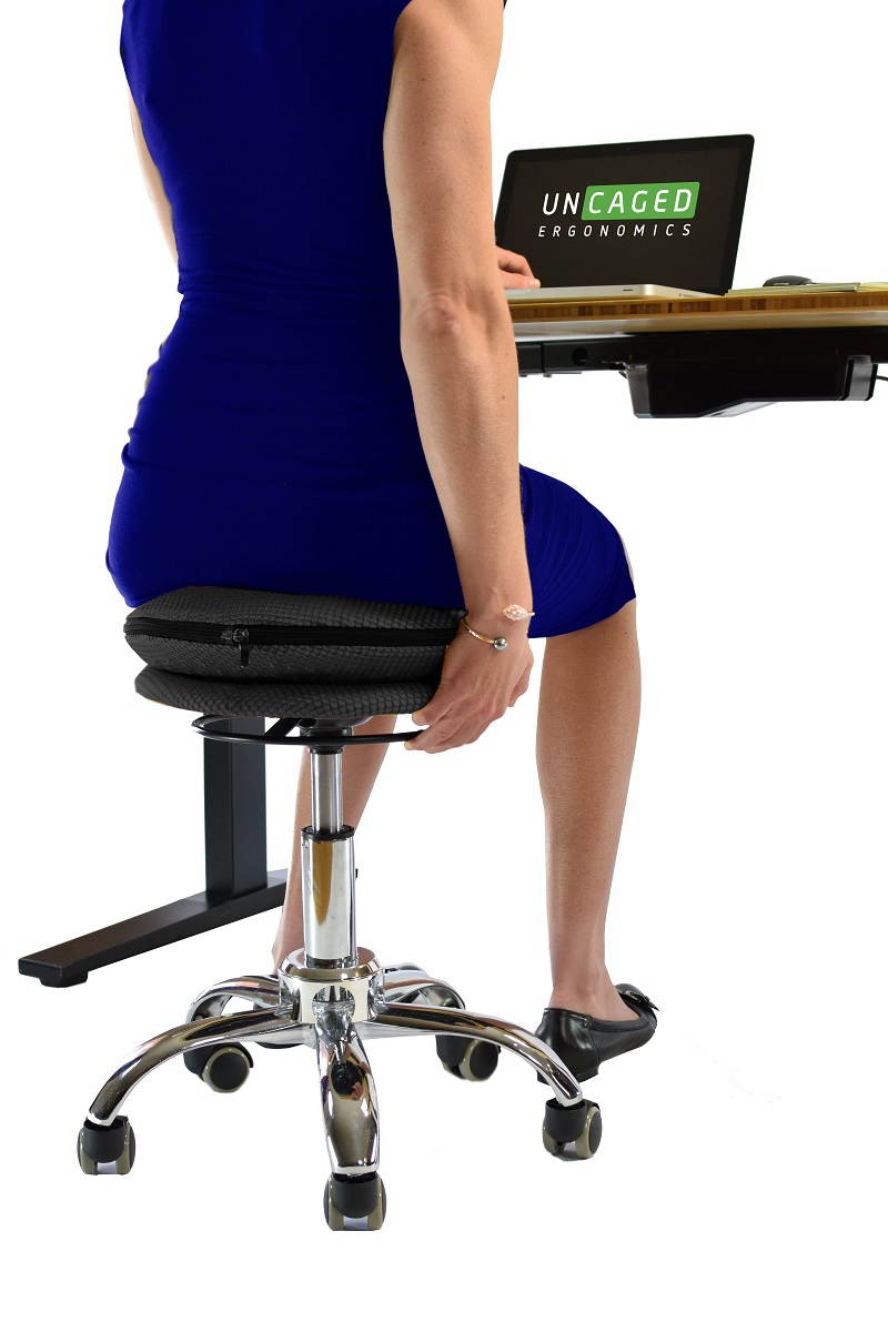 WOBBLE STOOL AIR rolling balance exercise ball chair alternative for active sitting. Swiveling adjustable height ergonomic office desk stool cool cute bouncy wiggle seat cushion stability medicine