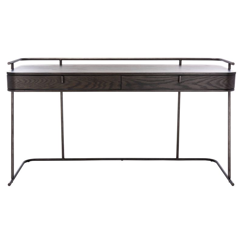 Ferrell Modern Wood Desk Dark Walnut - Safavieh
