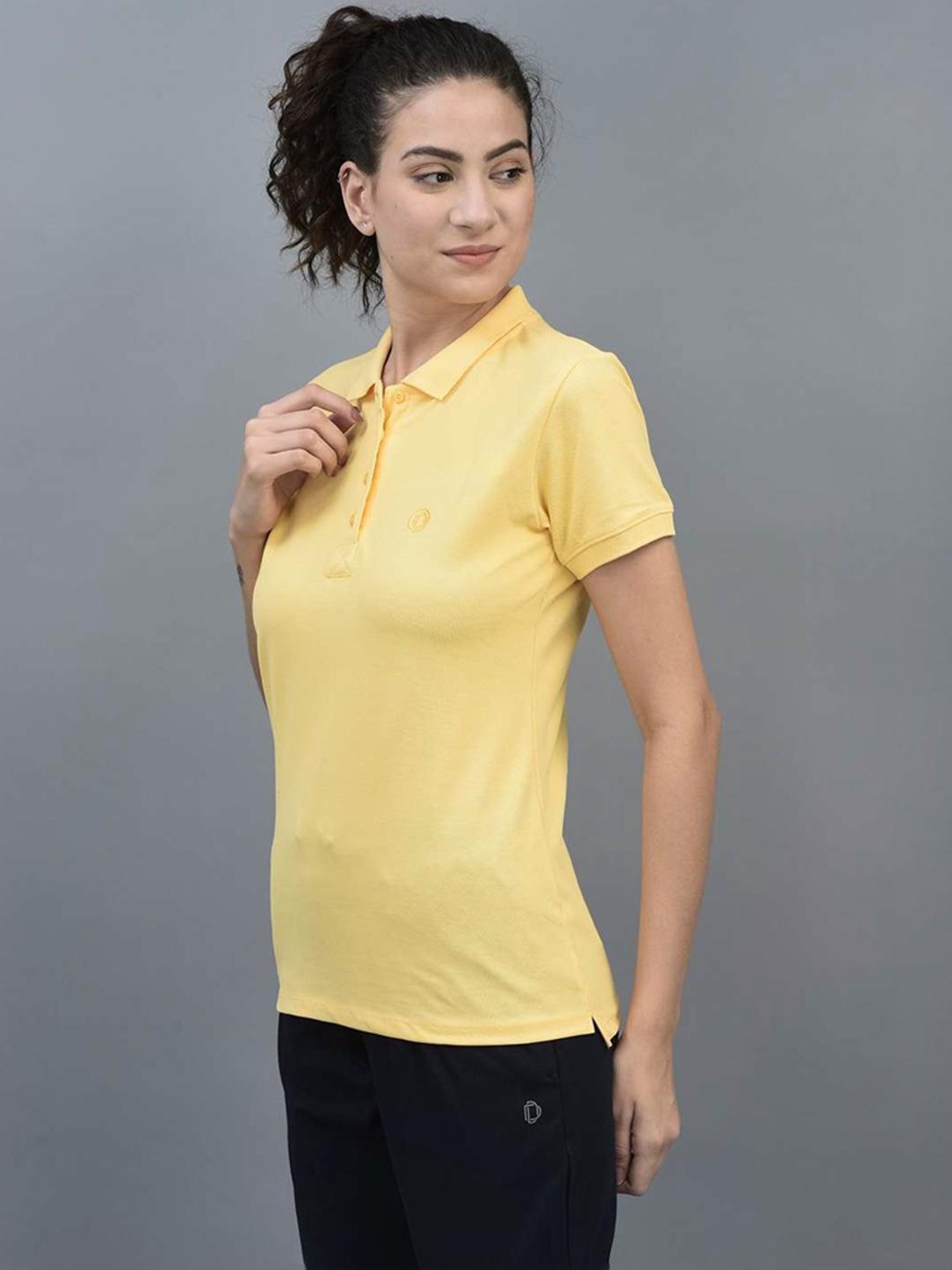 Dollar Yellow Cotton Sports T-Shirt