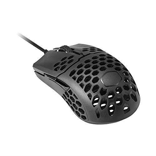 cooler master mm710 53g gaming mouse with lightweight honeycomb shell, ultralight ultraweave cable, pixart 3389 16000 dpi optical sensor