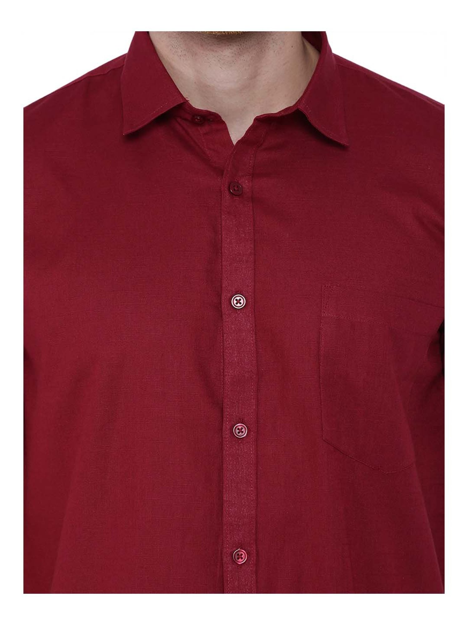 Southbay Maroon Regular Fit Shirt