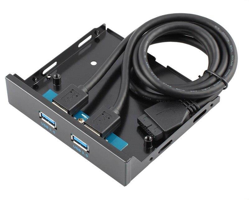 Super Speed USB 3.0 3.5 inch Front Panel with 2 USB 3.0 Ports Hub Computer Peripherals Supply Adapter For Portablefor PC Laptop