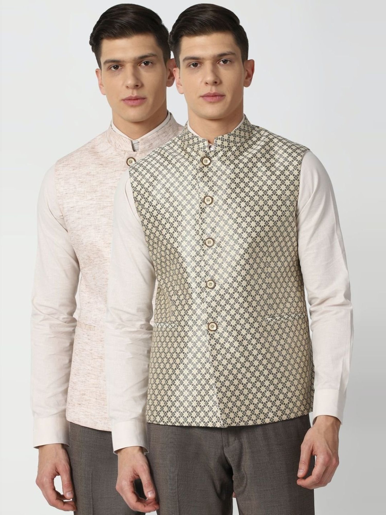 Fabindia Multicolor Regular Fit Printed Cotton Nehru Jacket