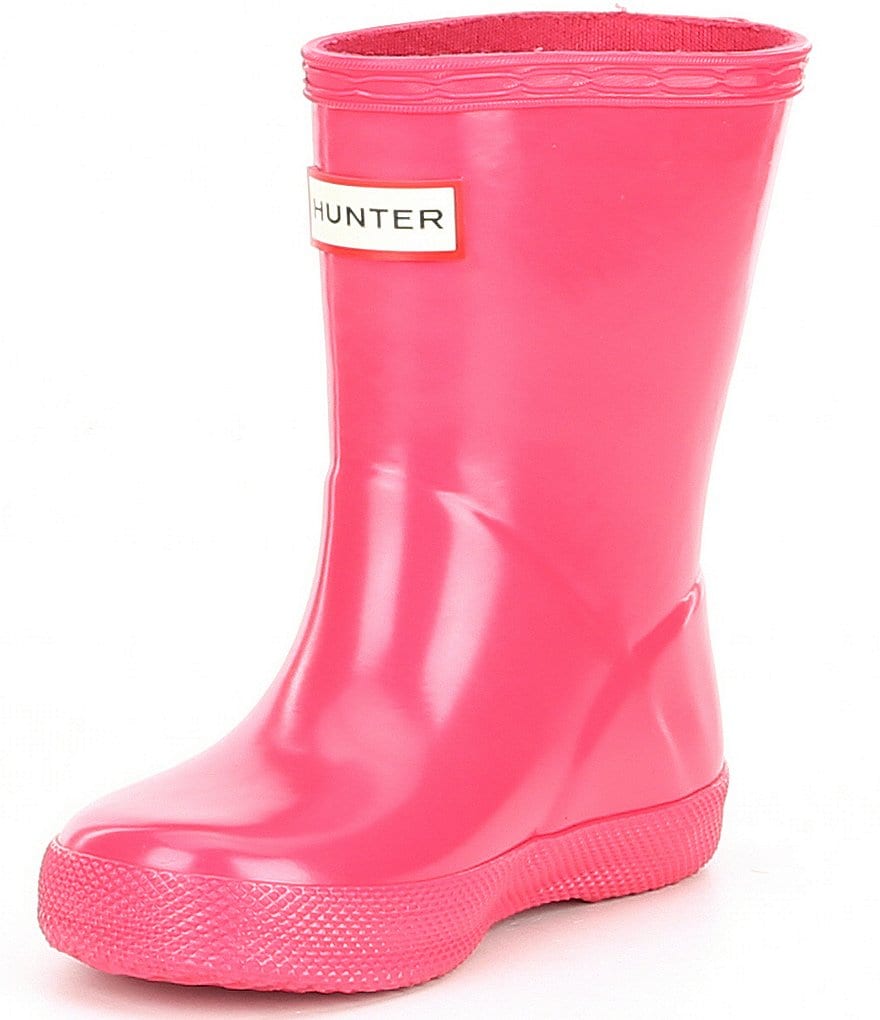 Hunter First Gloss Kids' Waterproof Rain Boots (Infant)